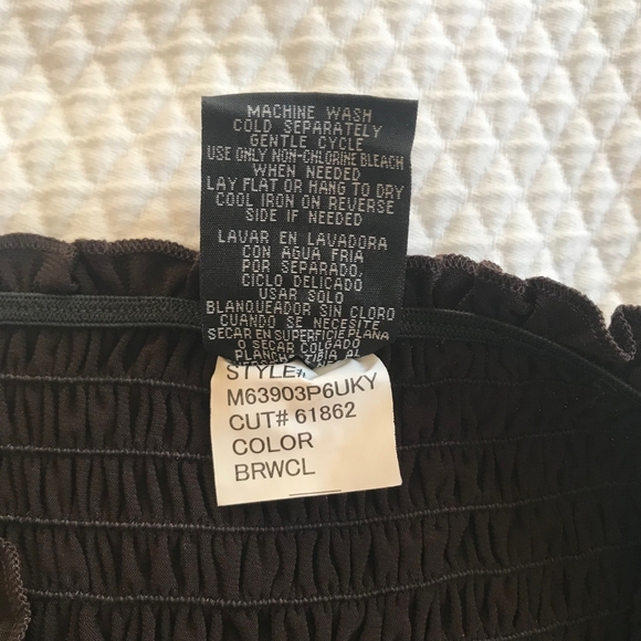 Windsor Smocked Printed Strapless Fit & Flare Dress small - Picture 7 of 7